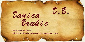 Danica Brukić vizit kartica